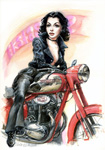 Hedy likes her Jawa.